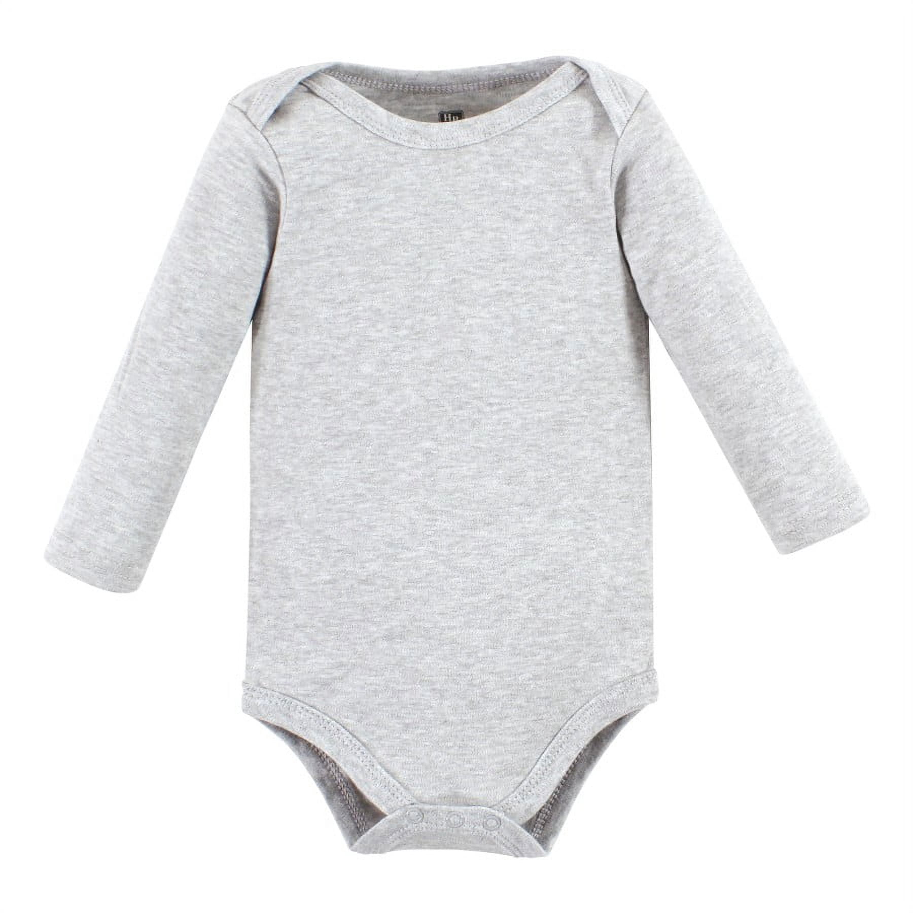 Hudson Baby Cotton Long-Sleeve Bodysuits, 5-Pack, Newborn- 24 Months