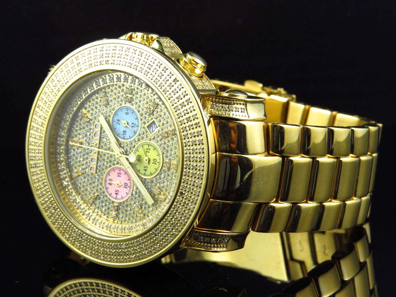 Chrono Full Case Diamond Watch R8079 12.5 Ct