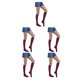 thumbnail image 2 of Calcetines Altos Sonducket Rayas Fucsia para Juegos Deportivos Día de San Valentín, 2 of 4