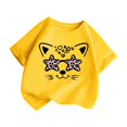thumbnail image 3 of VNKIDY Girls Tees Kid Girls Cute Graphic Round Neck Short Sleeve Tee Summer Casual Athletic T Shirt Fashionable Tops, 3 of 5