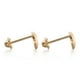 thumbnail image 3 of Aretes de oro 14k GIALLO Broquel Cúpula luxury gold con circonia, 3 of 3