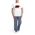thumbnail image 5 of CafePress - Buffalo Plaid Bear Men's Light Pajamas - Men's Light Loose Fit Cotton Pajama Set, 5 of 7