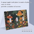 thumbnail image 3 of Yayeee Toggle Light Switch Wall Plate 3-Gang 6.37"x4.48" Decorative Outlet Cover, Forest Mushroom, 3 of 7
