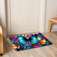 thumbnail image 6 of Butterfly Polyester Non-Slip Machine Washable Bath Rugs Door Rugs Floor Mat, 6 of 6