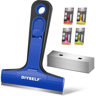 1 Pack Razor Blade Scraper with 10 Extra Razor Blades, Scraper Tool, Glass Scraper for Cleaning, Glass Stove Top Scraper, Window Scraper, Paint, Cooktop, Oven Scraper, Razor Scraper Tool