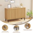 thumbnail image 2 of BeesClover Sideboard Buffet Cabinet with Storage, Wooden Storage Cabinet with Fluted Doors and Adjustable Shelf, Freestanding Coffee Bar for Kitchen, Dining Room, 2 of 7