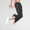 thumbnail image 2 of Mens Joggers Mens Sweatpants Men's Solid Color Sports Casual Pants Fitness Loose Fitting Running Training Leg Protectors Long Pants With Slit, 2 of 8
