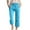 Blue, variant on Cotton Linen Capri Pants Kids Boys Girls Wide Leg Capris Pocket Drawstring Straight Trousers 9T