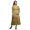 thumbnail image 1 of Bimba Robe de Plage Longue Maxi d'Été Bohème Gitane à Imprimé Floral pour Femmes, Smockée - Très Petit, 1 of 5