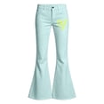 thumbnail image 3 of School Pants for Girls 5T Flare Pants High Waisted Bell Bottoms School Uniform Outfits Back To School Clothes Light Blue, 3 of 4