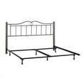 thumbnail image 2 of Hillsdale Furniture Dumont Brushed Charcoal Wood Posts and Scrolled Black Metal King Headboard with Bed Frame, 2 of 14