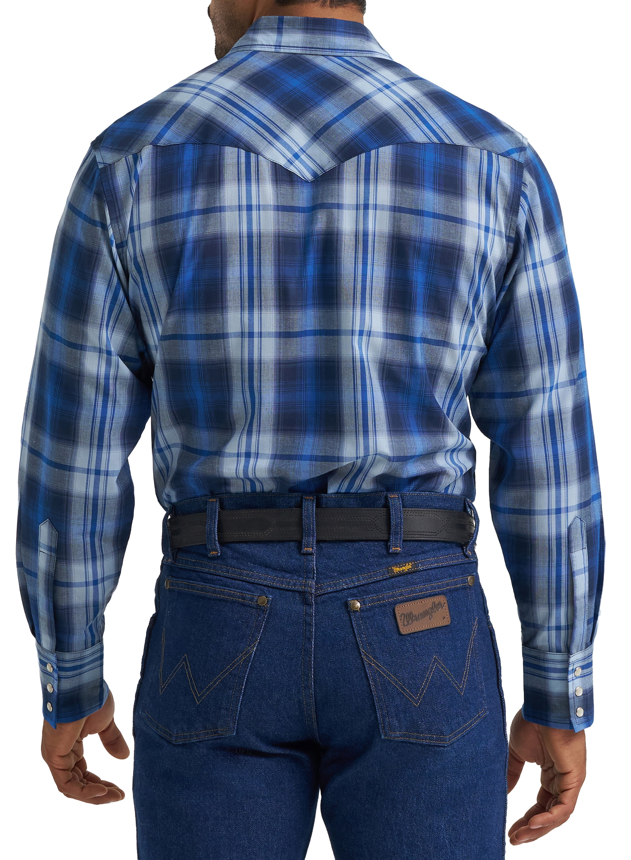 Wrangler® Men's and Big Men's Regular Fit Long Sleeve Western Shirt, Sizes S-5XL