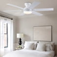 thumbnail image 1 of BayDay 52" White Ceiling Fan with LED Lights, Remote/App Control, Quiet DC Motor, Energy Efficient, 1 of 10