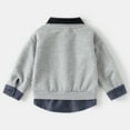 thumbnail image 7 of WhouRiu Toddler Boys Tshirts Long Sleeve Pullover Lapel Sweatshirt Kids Casual Outerwear Tshirt Gray,Sizes 2-3, 7 of 7