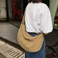 thumbnail image 2 of Trendy Corduroy Shoulder Bag Multipurpose Crossbody Purse Casual Underarm Bags Satchel For Stylish Women, 2 of 21