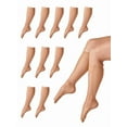 thumbnail image 3 of Silk Impressions Sheer Knee High Stockings for Women, 20 Denier Sheer, One Size, 10-Pack, 3 of 3