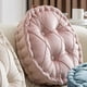 thumbnail image 3 of Nvzi Diamond Pattern Chair Pads with Handle Soft Comfy Velvet Seat Chair Cushion for Dining Chairs, Office Chairs, Hardwood Floors (Pink,Diameter 16), 3 of 5