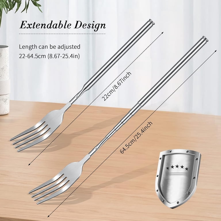Simple64 Forks Pickle Fork Telescopic Fork, Extendable Fork, Fork Cutlery, Long ...