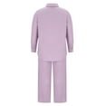 thumbnail image 5 of Womens 2 Piece Cotton Linen Sets Plus Size Lounge Outfits Long Shirts Plus Size Long Pants Tracksuit Sweatsuits, 5 of 5