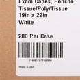 thumbnail image 4 of McKesson Exam Capes for Adults - Poncho Style with Open Sides, Poly and Tissue, Unisex - White, One Size Fits Most, 19 in x 22 in, 200 Count, 4 of 7