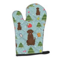 Christmas Chocolate Labrador Oven Mitt