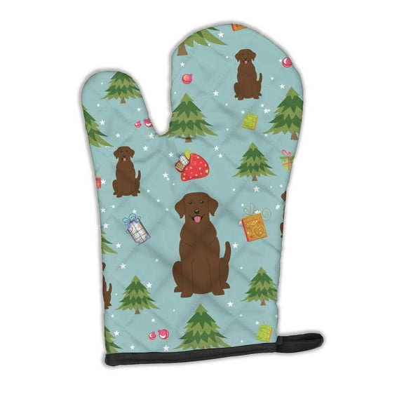 Christmas Chocolate Labrador Oven Mitt