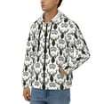 thumbnail image 3 of Goofa Ski Goggles Moose Music Picture Pattern Mens Full-zip Hoodie, Zip-up Pullover Hooded Sweatshirt, Kangaroo Pocket Hoodie Ideal for Daily Wear, Travel, and Home-Small, 3 of 5