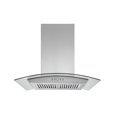 thumbnail image 1 of Hauslane | Chef Series IS-200 30" Modern Island Range Hood | Contemporary Tempered Glass | Powerful Suction with Maximum Coverage, LED, and Baffle Filters | Fits 6” Round Duct or Recirculation, 1 of 10