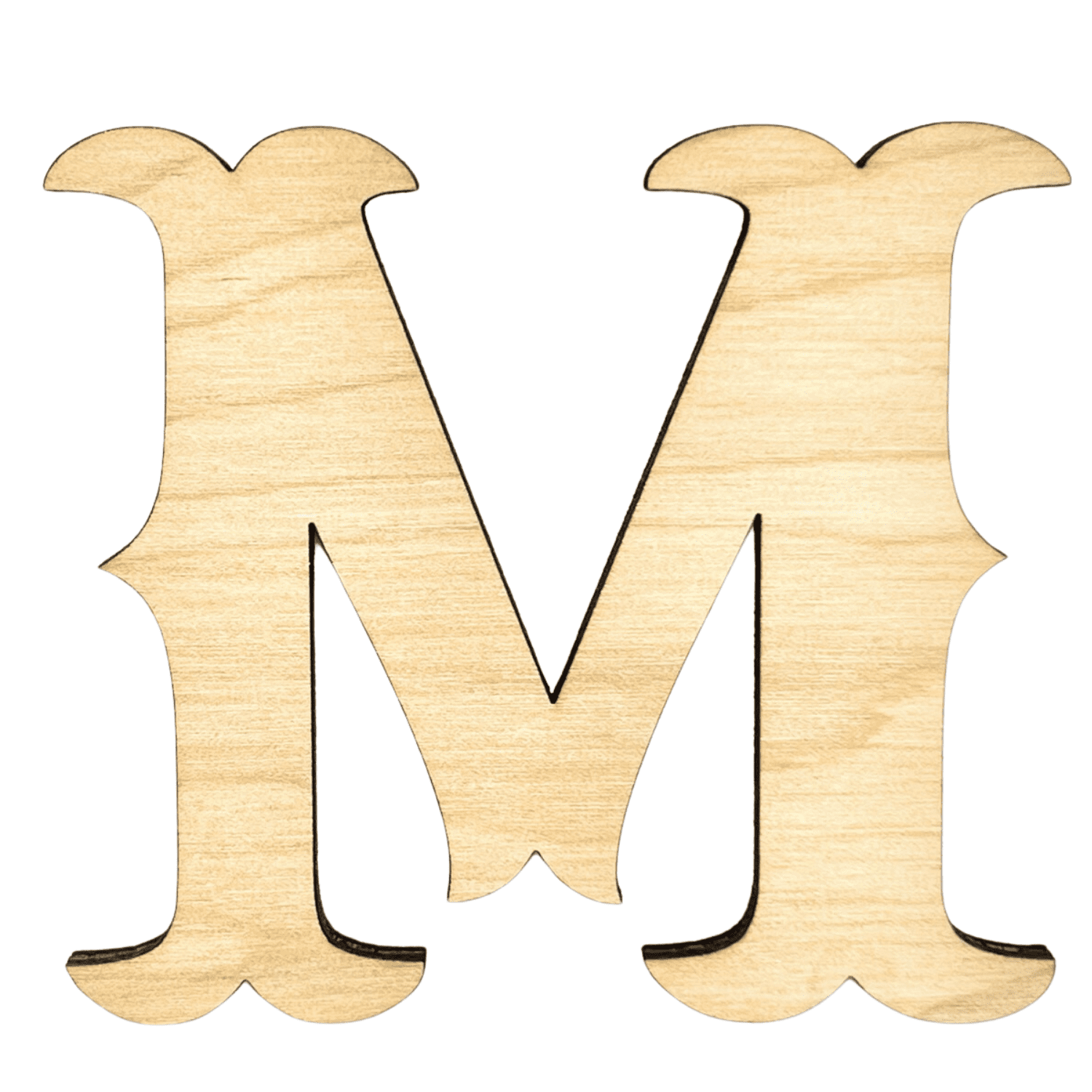 Krafty Supply 6" Tall Birch Plywood Letter M |1/4" Thick | Western ...