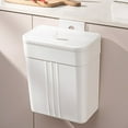 thumbnail image 1 of White Kitchen Garbage Cans New Wall Hanging With Lid Clamping Special Household Kitchen Hanging Sanitary Bucket Toilet Trash Cans, 1 of 6
