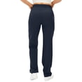 thumbnail image 4 of Hueook Track Pants Women Stretchy Work Pants Womens Solid Color Elastic High Waist Drawstring Quickdrying Trousers Multi-pocket Casual Sports Pants Navy 2X, 4 of 6