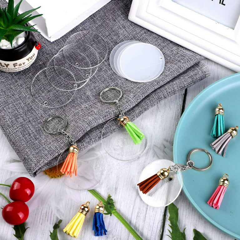 Keychain Rings for Crafts, Selizo 120pcs Gold Keychain Hardware Includes  60pcs Key Chain Hooks and 60pcs Key Rings for Keychains, Acrylic Blanks and  Resin Craft 