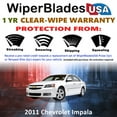 thumbnail image 2 of 2011 Chevrolet Impala Beam Wiper Blades Wipers w/1yr Warranty (Set of 2), 2 of 5