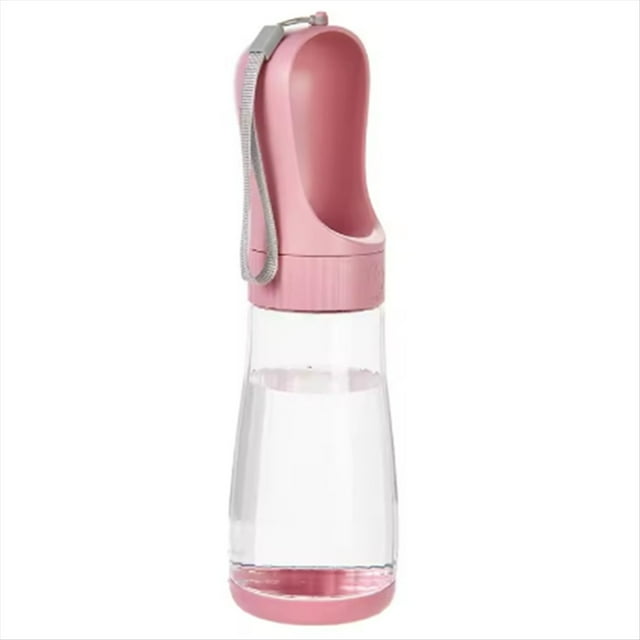 Botella de Agua Portátil para Perros con Dispensador de Agua 2 en 1 para Viajes, Ideal para Perros Pequeños, Grandes, Gatos, Labradores, Color Rosa A