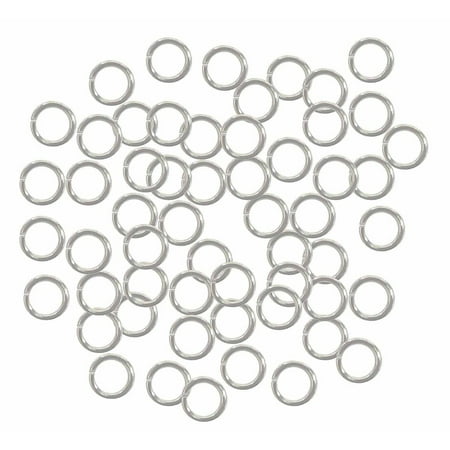 Flower Jump Ring - 400 Jump Rings Silver-plated Brass 6mm Round 18 Gauge 4mm Inside