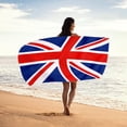 thumbnail image 5 of FastXmas British Flag Beach Towel, Microfiber Red and Blue Stripes Print Sand Free Beach Towel, Super Absorbent Lightweight Quick Dry Bath Towel Soft Skin-Friendly Sport Towels for Vacation(30"x59"), 5 of 5