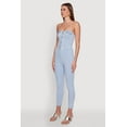 thumbnail image 3 of Womens Haute Monde Denim Sweetheart Neckline Jumpsuit, 3 of 4