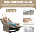 thumbnail image 2 of Segmart Home Fabric Recliner Reclining Chair with Remote Control, Heavy Duty 300lbs Antiskid Chenille Fabric for Elderly, 2 Motors Modern Sofa Home Theater Seating for Living Room Bedroom, Brown, 2 of 8