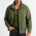thumbnail image 6 of Jerdar Men's Nylon Jacket No Hood Lightweight Thin Zip Pockets Solid Color Long Sleeve Athletic Outdoor Casual Commute Windbreaker Coat Outerwear, 6 of 7