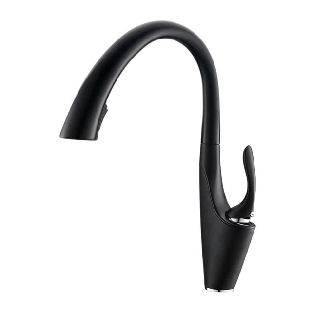 Pull Out Kitchen Sink Faucet, Deck Mounted Stream Sprayer Nozzle Kitchen Hot Cold Mixer Taps ,Easy to Install