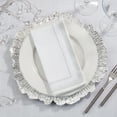 thumbnail image 4 of Saro Lifestyle 2941.S20S 20 x 20 in. Silver Elegant Embroidery Detail Napkin, White - Set of 4, 4 of 5