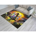 thumbnail image 3 of Abstract Horse Rugs, Animal Rug, Running Horse Painting Rug, Pattern Rug, Horse Lover Gift Rug, Outdoor Rugs, Housewarming Gift Rug, 2.6'x6.5' - 80x200 cm, 3 of 8
