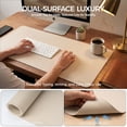 thumbnail image 6 of PROMATTOO Desk Pad Protector with Premium Gift Box,Vegan Leather Waterproof Laptop Mat for Keyboard & Mouse,Warm Beige, 6 of 8