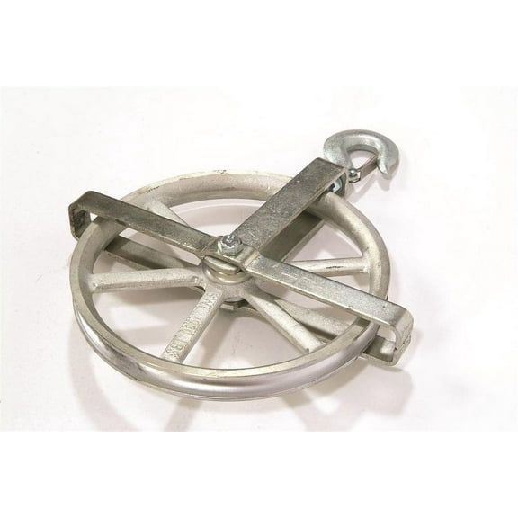 10" Zinc Plated Well Wheel with Safety Latch Permanently Lubricated