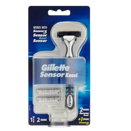Gillette Sensor3 Razor Handle Compatible with Sensor, Sensor Excel & Sensor 3 + Schick Slim Twin ST for Sensitive