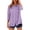 Purple, variant on LIaqionyy Womens Shirts 3/4 Sleeve Tunic Tops Button down Loose Dressy Blouses V Neck Pullover Work Clothes