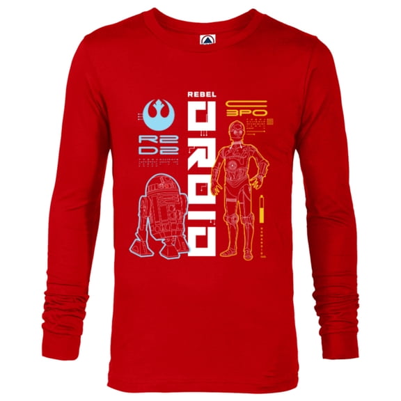 Star Wars C-3PO & R2D2 Best Friend Droids - Long Sleeve T-Shirt for Men - Customized-New Red