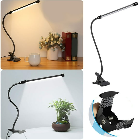 LLQkigsxse Happy 21st Birthday Dimmable LED Desk Lamp 360 Flexible Eye Care Clip on Light W/ 3 Modes Brightness Clip on Lamp for Desk Bed Headboard and Computers