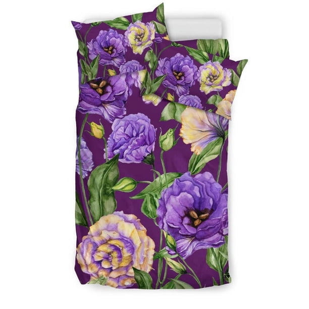 Juego de cama Lt03 con estampado Lisianthus