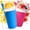 Blue+Pink, variant on 500ML Slushie Cup, 2 Pack DIY Magic Slushy Maker Cup, Cool Stuff Things Gadgets for Juices Milk Ice Cream Make, Quick Frozen Slushy Cups with Lids & Straw for Teens Kids Family, Blue+Pink